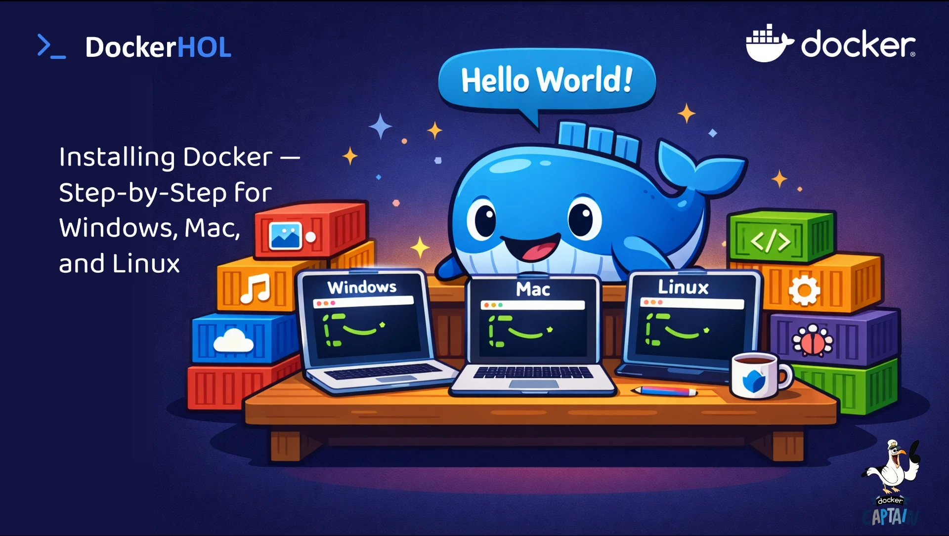 Installing Docker — Step-by-Step for Windows, Mac, and Linux | Docker HOL