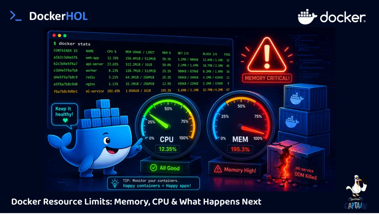 Docker Resource Limits: Memory, CPU & What Happens Next | Docker HOL